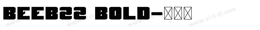 Beebzz Bold字体转换